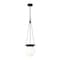 Z-Lite Calhoun Pendant, 1-Light, 9 In.W x 10.75 In.H, Matte black/white opal 7505P9-MB - alternate 1